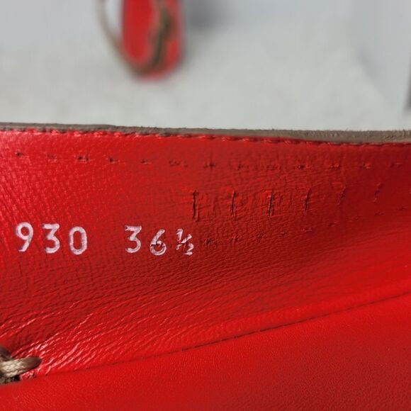 Pas de Rouge Women's Size 6 Suede Millie Peep Toe Tan Heel - Picture 4 of 10